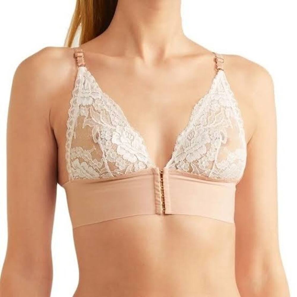 STELLA McCARTNEY Bella Lace Bralette Loungewear SEXY ROMANTIC Bra NWT L Large